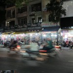 Scooters in Saigon night